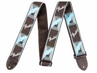 Fender Monogrammed Strap, Black Light Blue Grey Blue Fender Monogrammed Strap, Black Light Blue Grey Blue